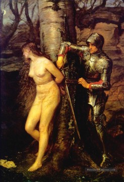  chevalier tableaux - chevalier errant préraphaélite John Everett Millais